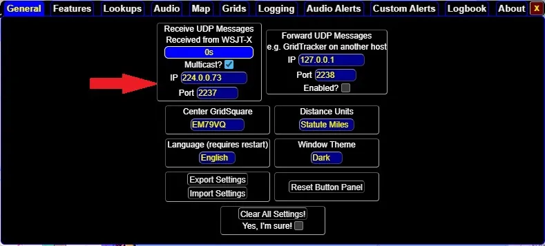 GridTracker2 General Settings