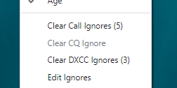 "Right-click menu where Edit Ignores is"
