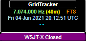 "GridTracker Purple WSJT-X Closed status"