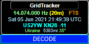 "GridTracker Blue DECODE status"