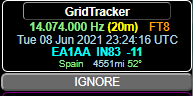 "GridTracker Grey IGNORE status"