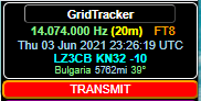 "GridTracker Red TRANSMIT status"