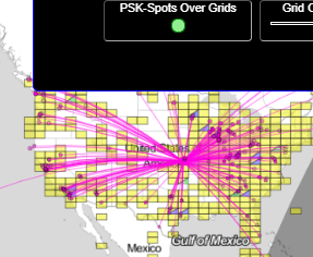 "Example of spot pathes over grids"