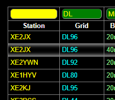 "Logbook with grid filter containing DL"