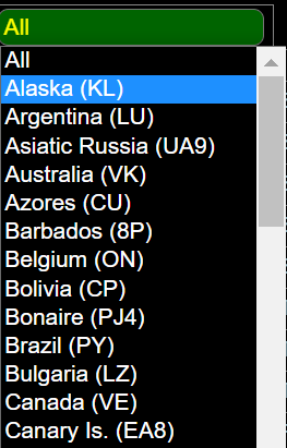 "DXCC dropdown from logbook header"