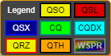 "The GridTracker map legend"